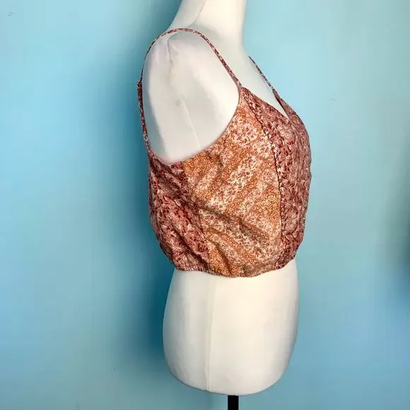 American Eagle Mieux Ensemble Boho Cami Crop Top Size Medium - Picture 5 of 7